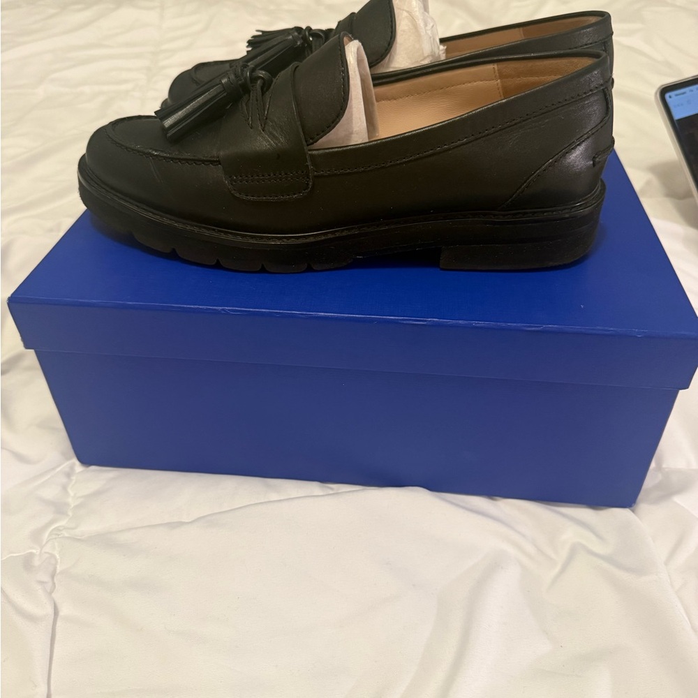 Stuart Weitzman Black Tassel Loafers - Picture 5 of 7